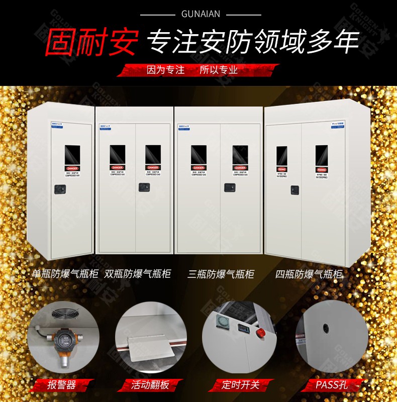 氮?dú)馄啃枰娣旁跉馄抗裰袉幔?圖1) 氣瓶柜圖片